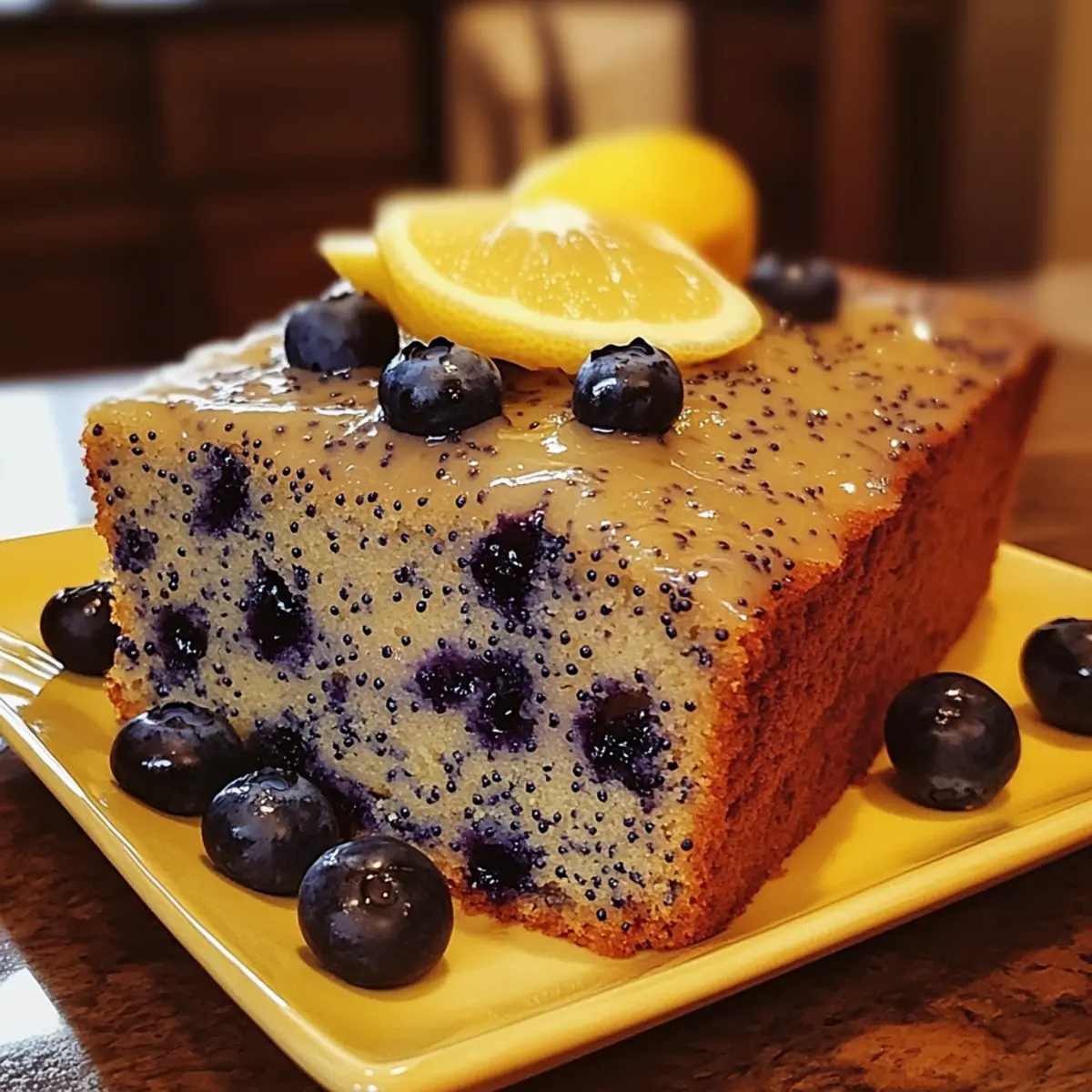 Zitronen-Blaubeer-Mohnsamen-Süßbrot für Genießer