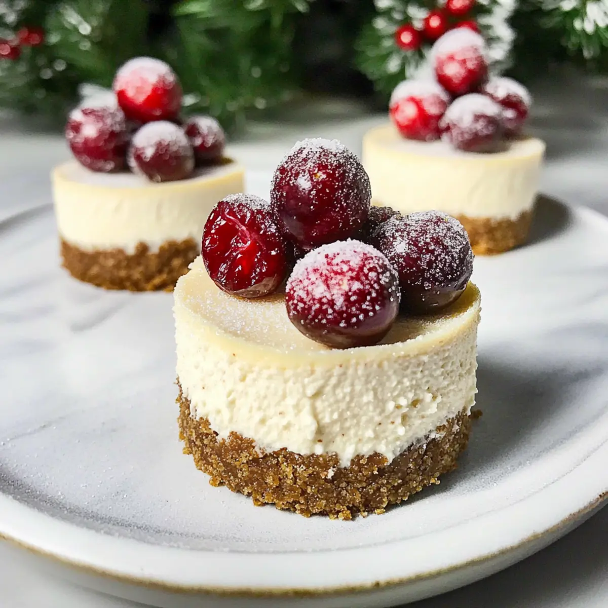 Mini-Eggnog-Käsekuchen für die Festtage