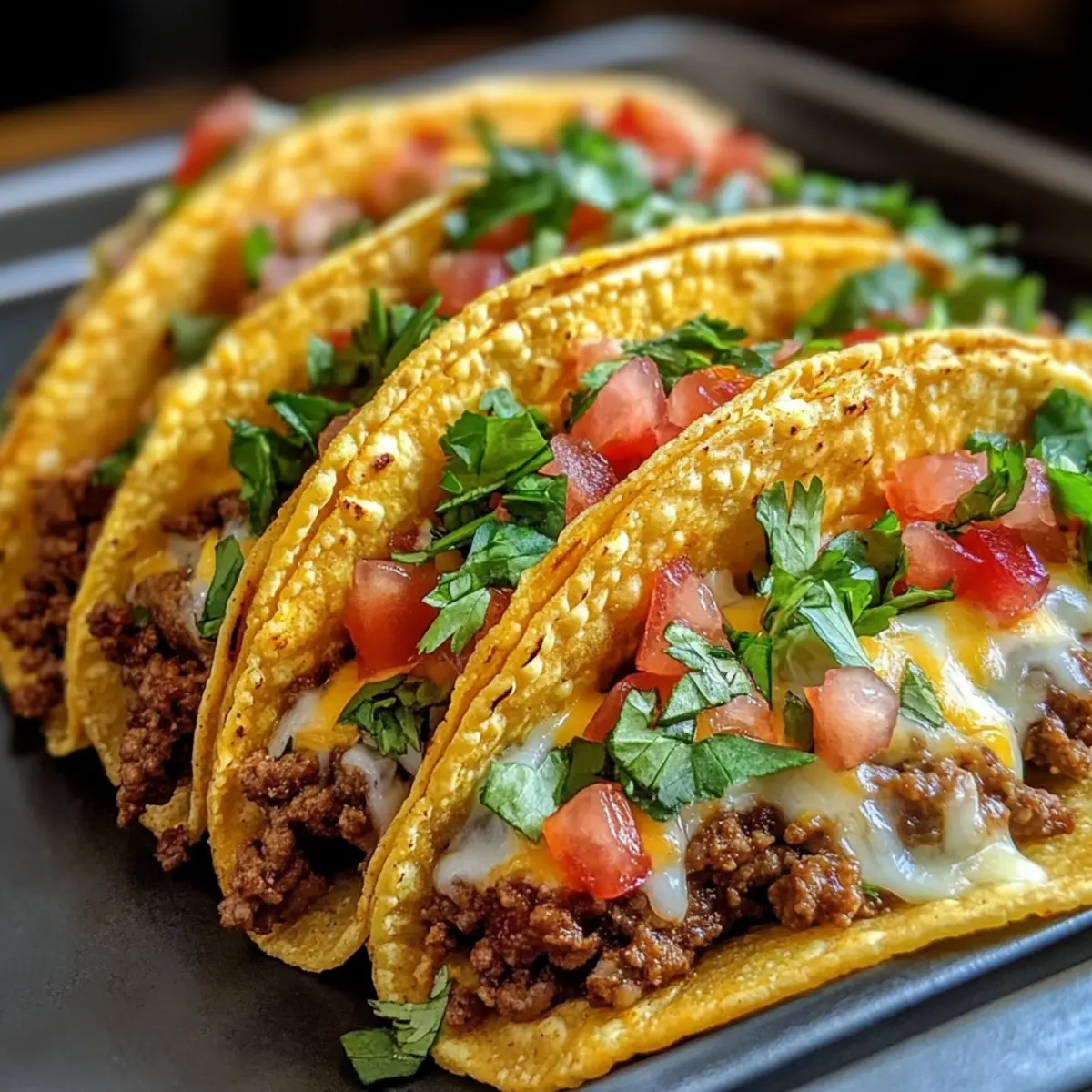 Ofen-gebackene käsige Tacos für schnellen Genuss