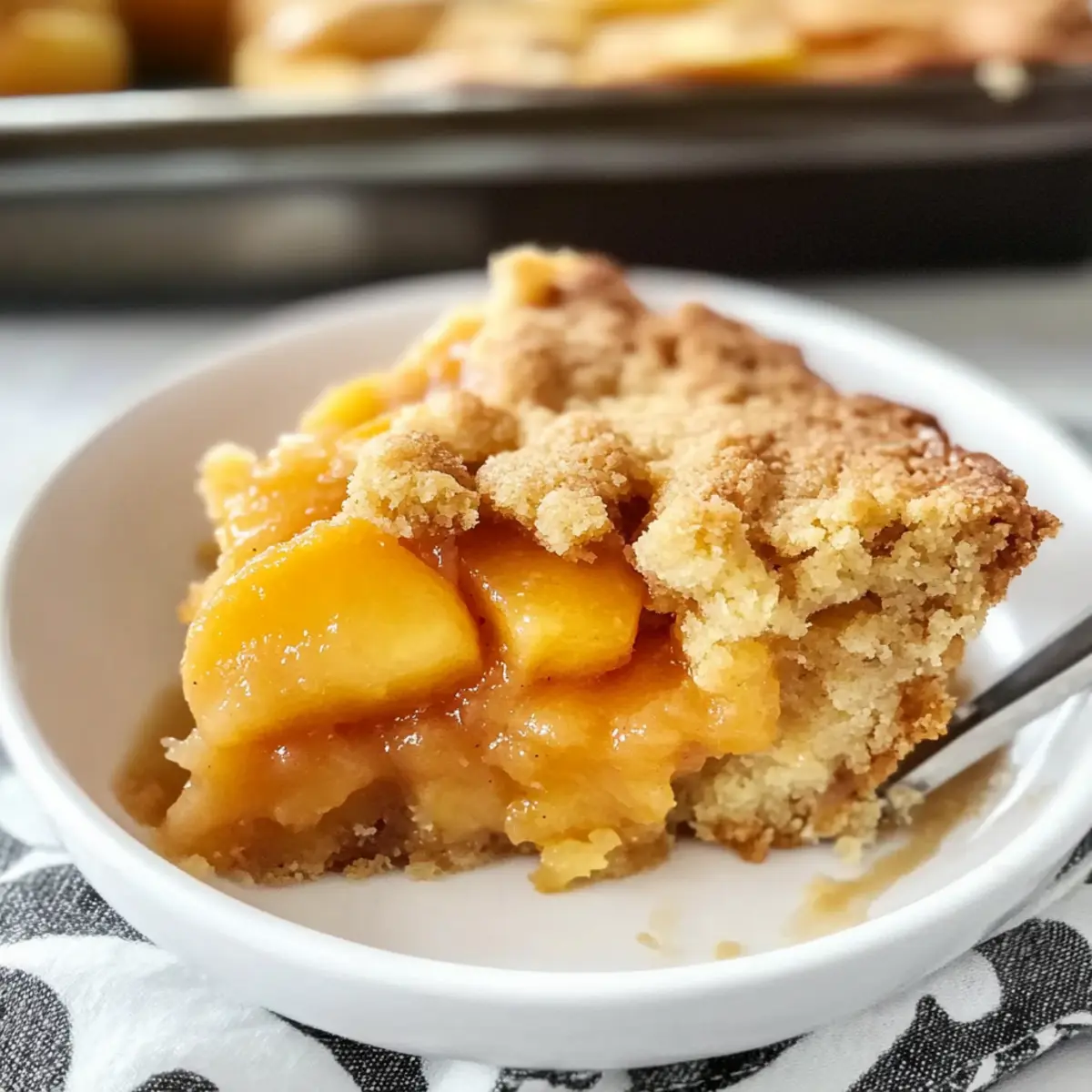 Pfirsich-Dump-Kuchen in nur 4 einfachen Schritten