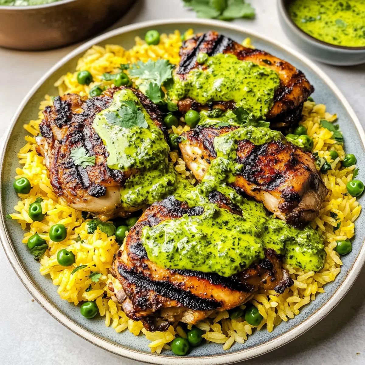 Peruanisches Huhn & Reis mit grüner Soße zaubern