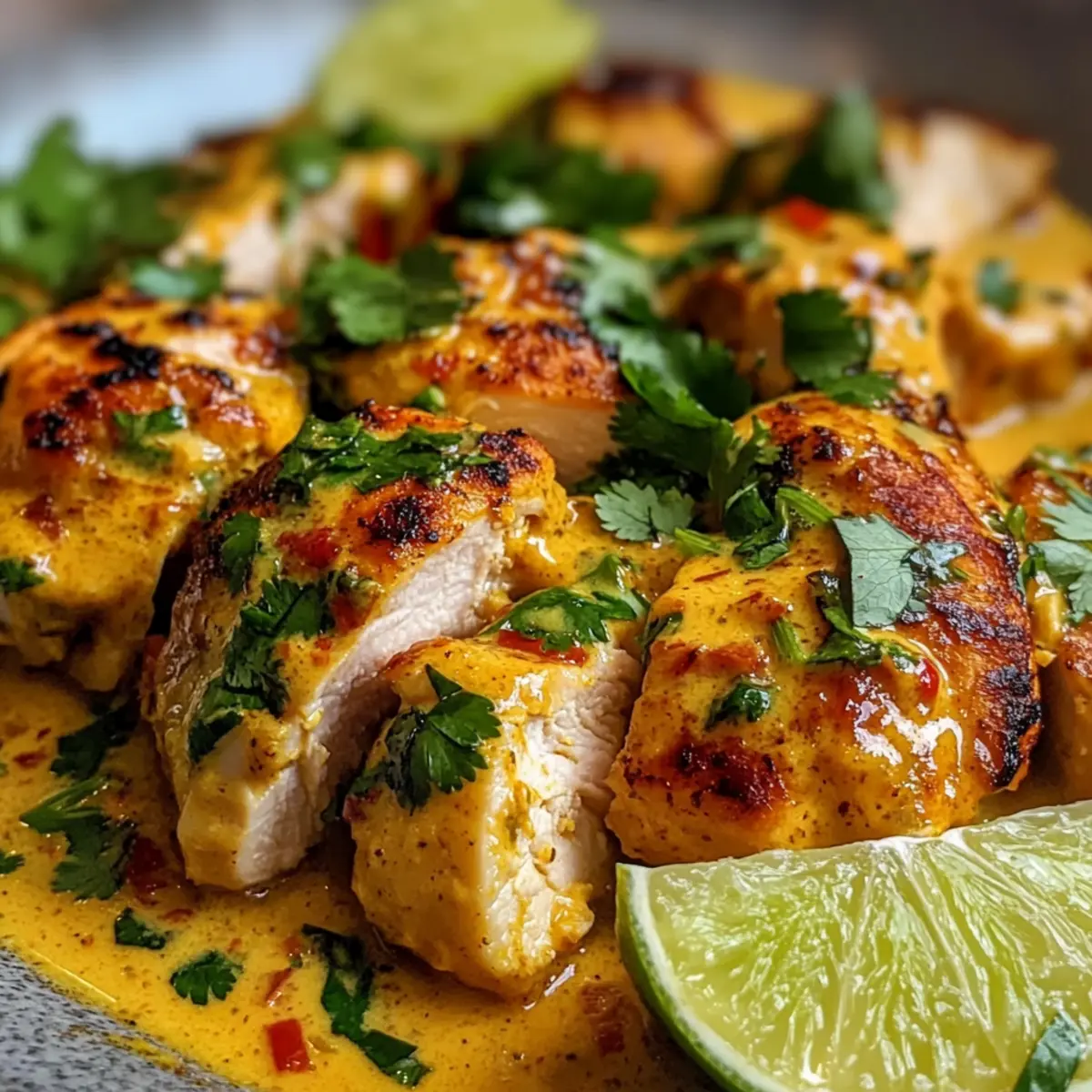 Scharfes brasilianisches Kokosnuss-Hähnchen für den Sommer