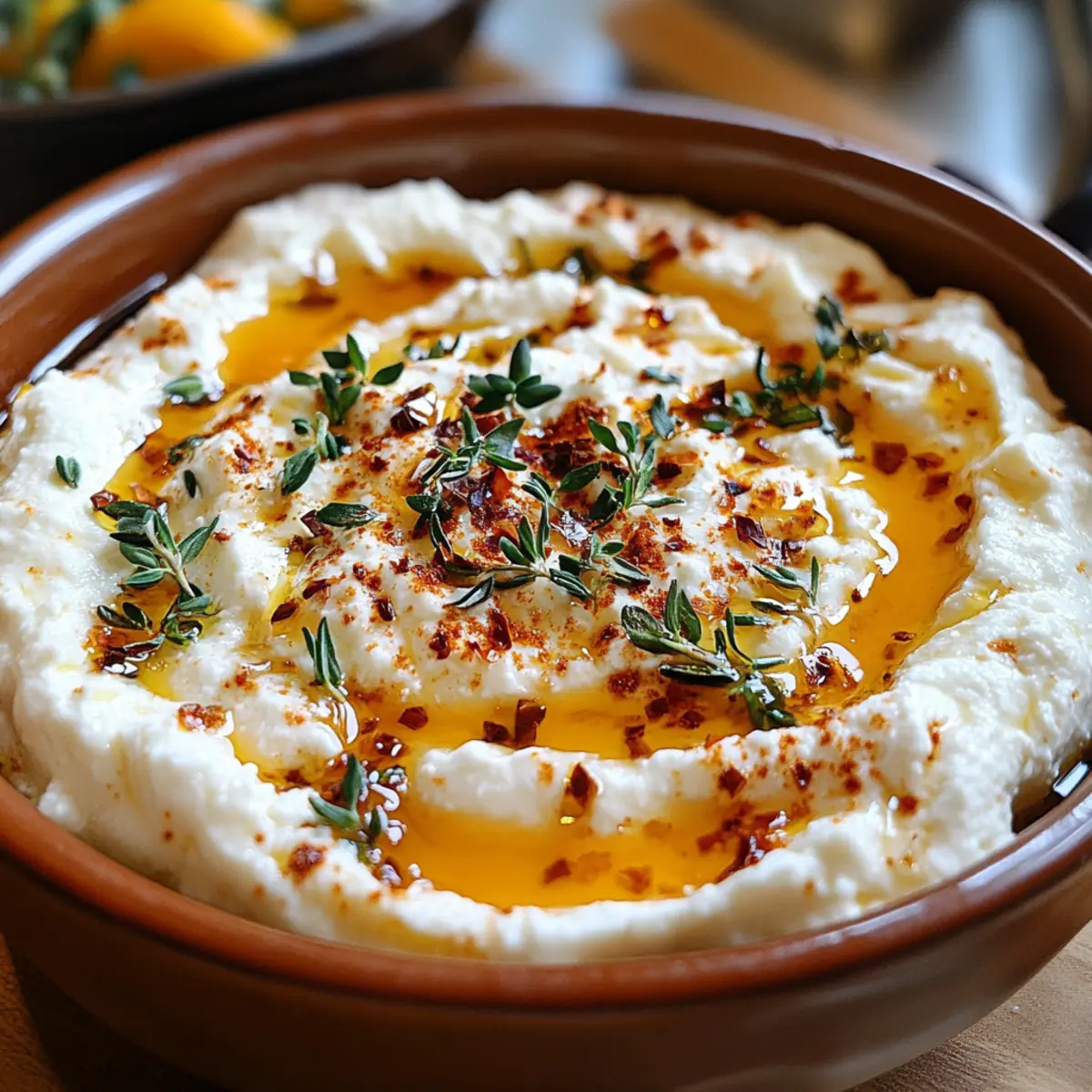 Scharfer Ricotta-Dip mit scharfen Honig zaubern