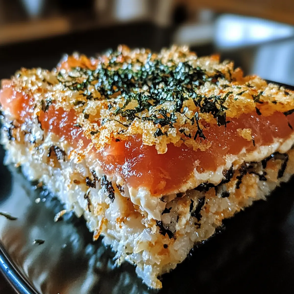 Scharfer Thunfisch und cremiges Krabben-Sushi-Auflauf