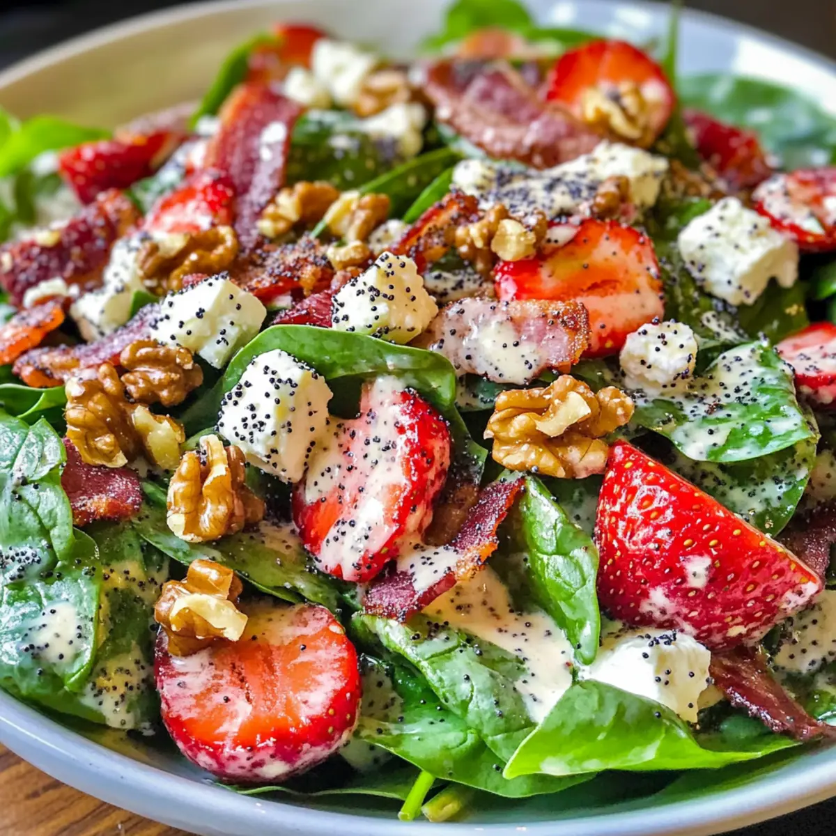 Erdbeer-Mangold-Salat mit Poppy-Dressing genießen