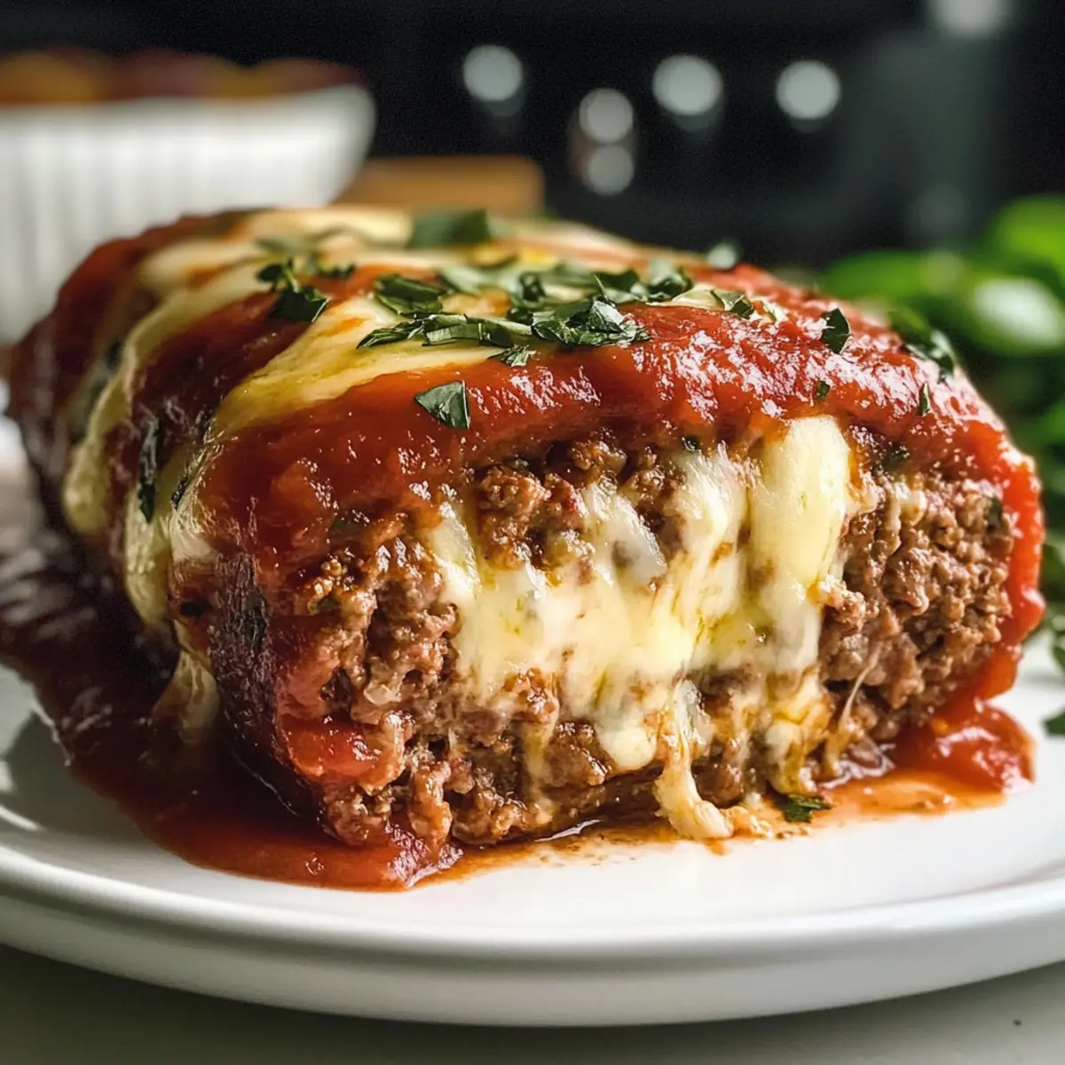 Der beste gefüllte italienische Hackbraten