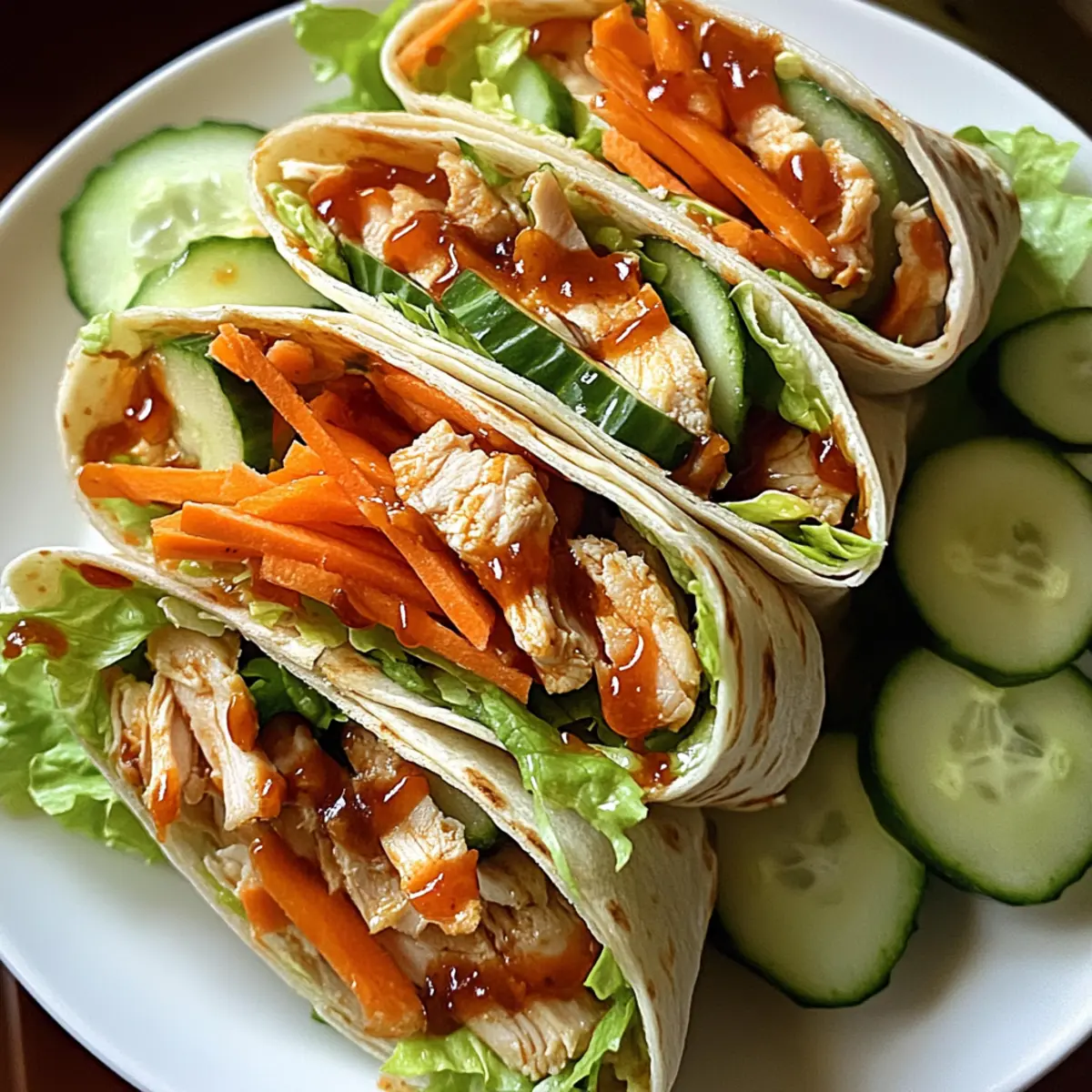 Süße Chili Hühnchen Wraps für jede Gelegenheit