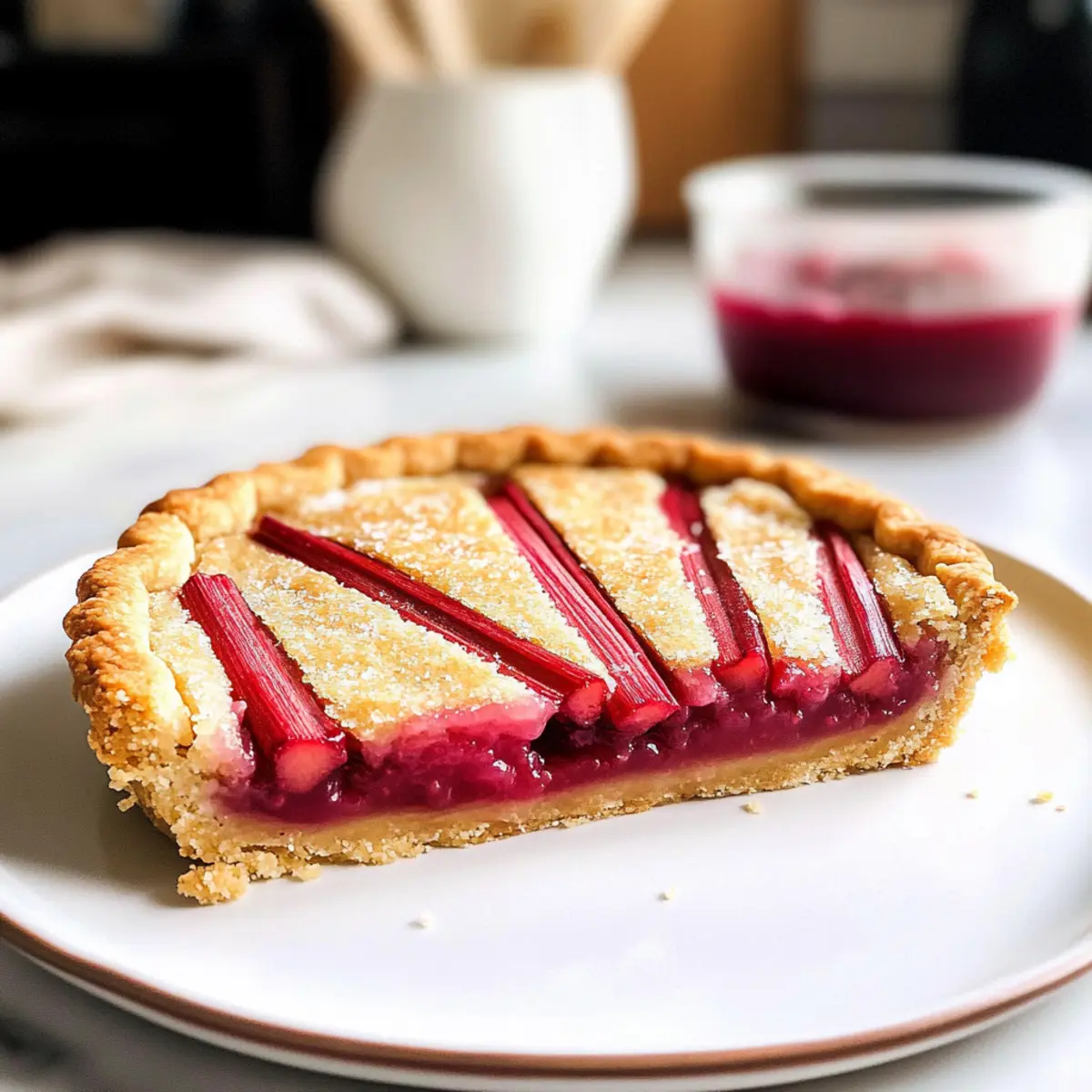 Himmlischer Rhabarberkuchen mit Frangipane