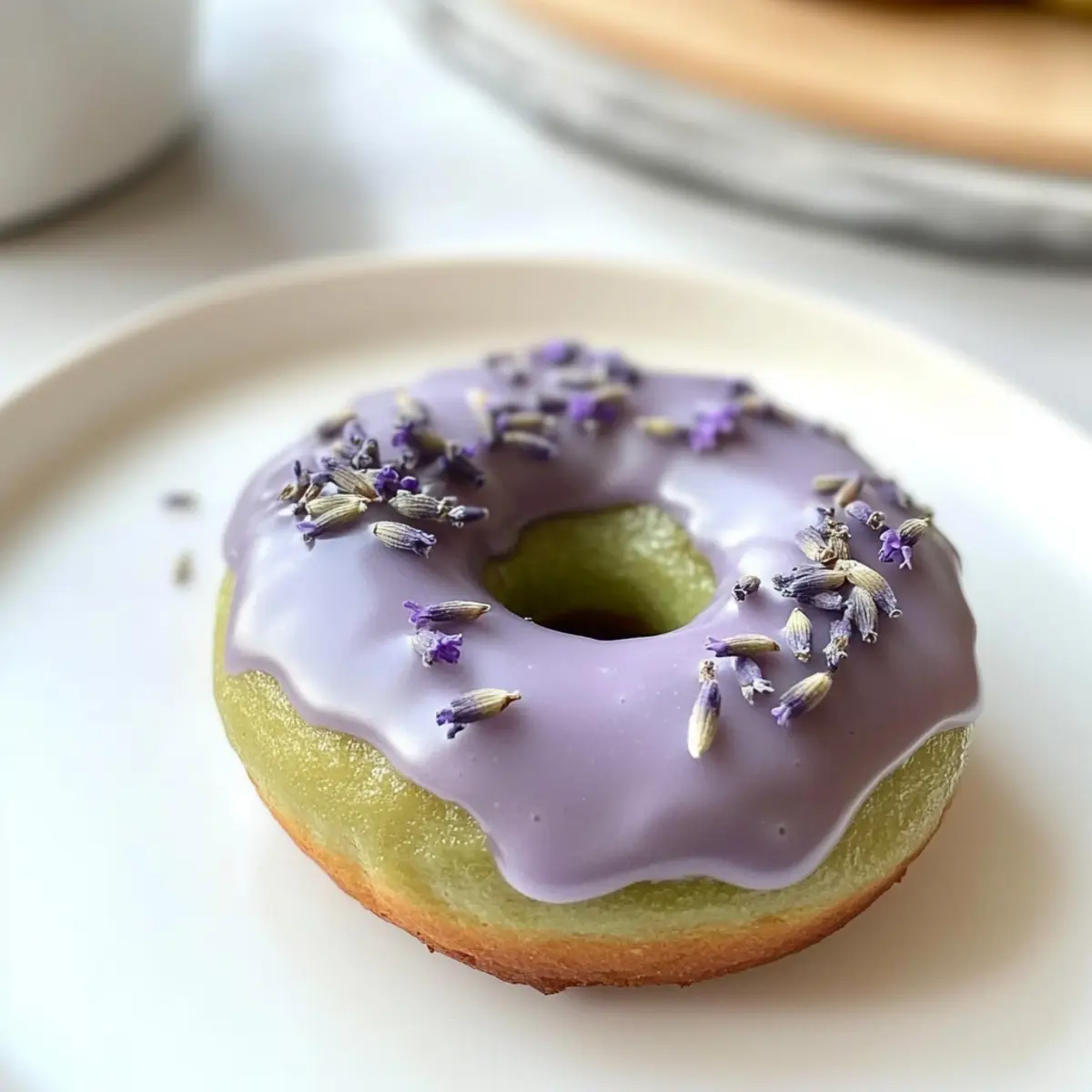 Vegane Matcha Mini-Donuts mit Lavendelglasur Rezept