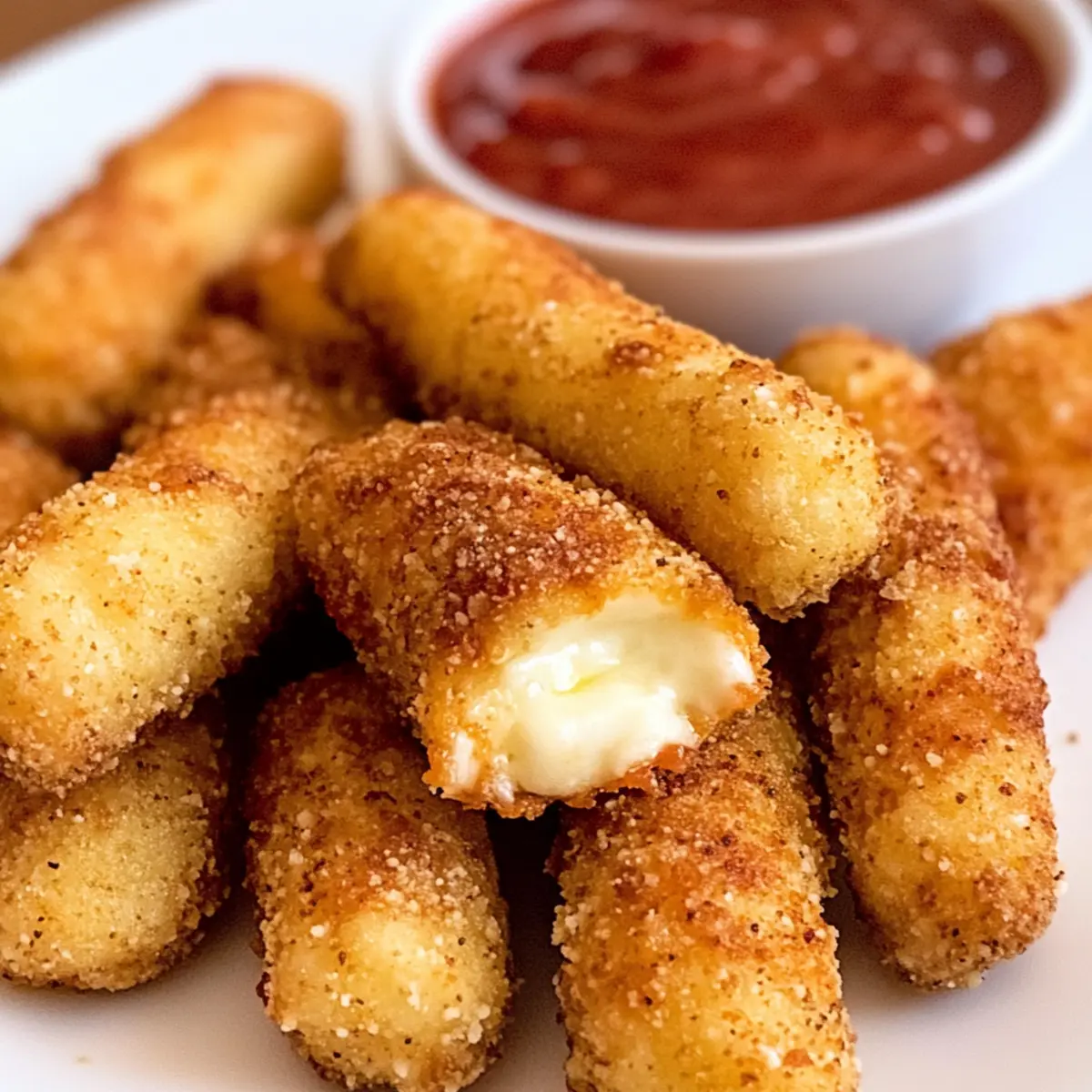 Luftfritteuse Mozzarella-Sticks für genussvolle Snacks