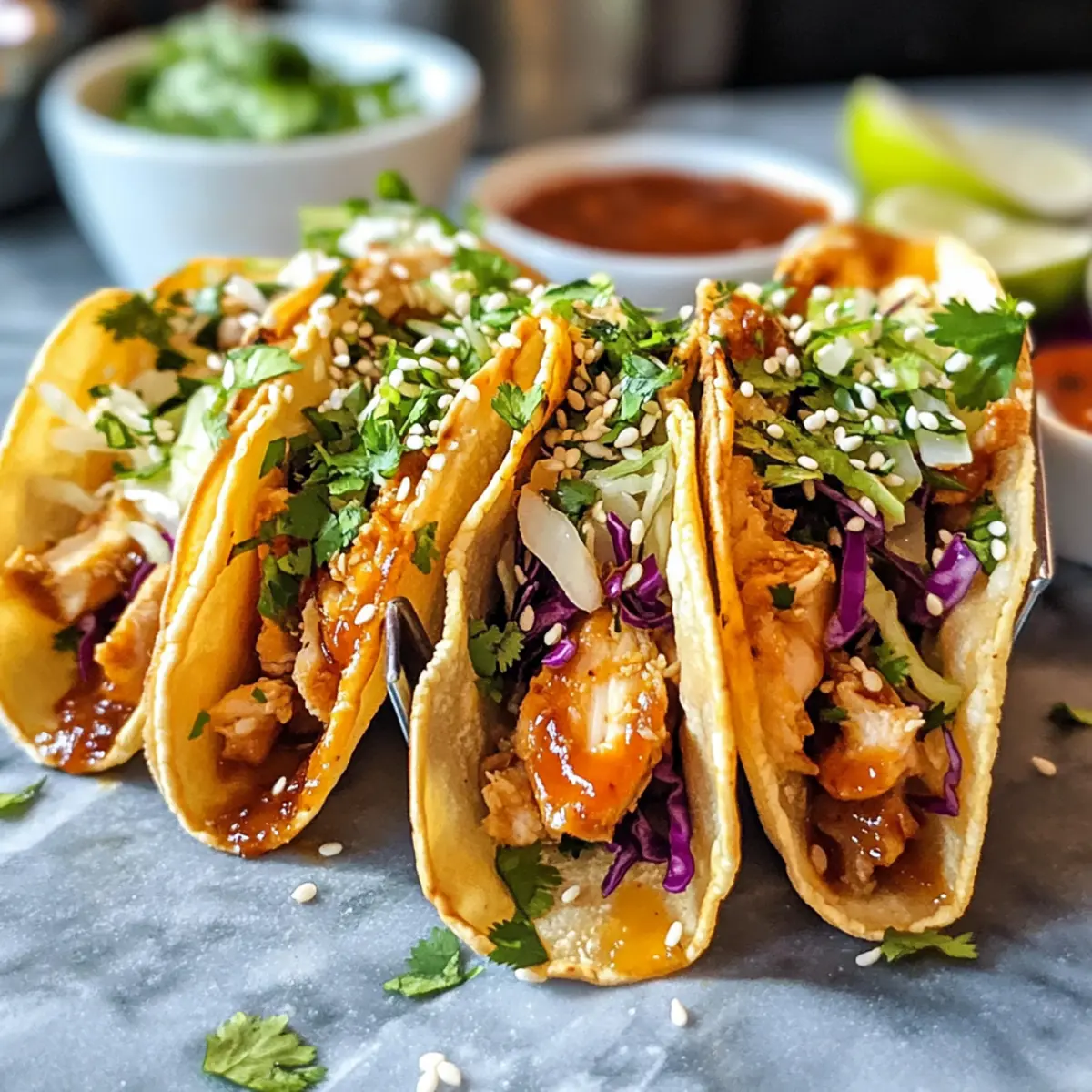 Köstliche Applebee’s Hähnchen Wonton Tacos selber machen