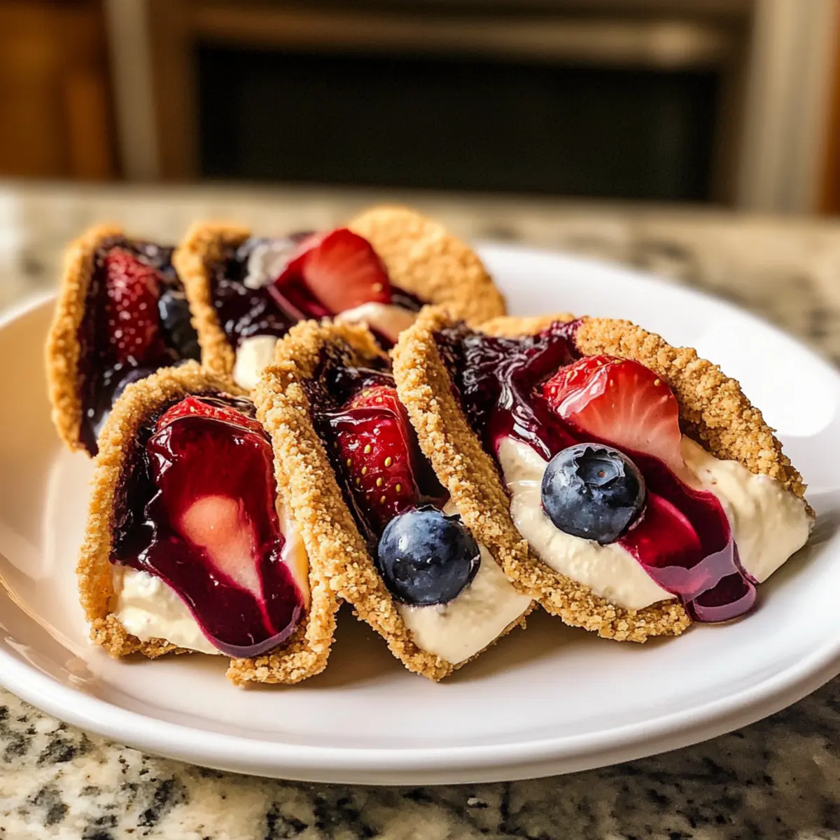 Beerenleckereien Käsekuchen Tacos für den Sommer