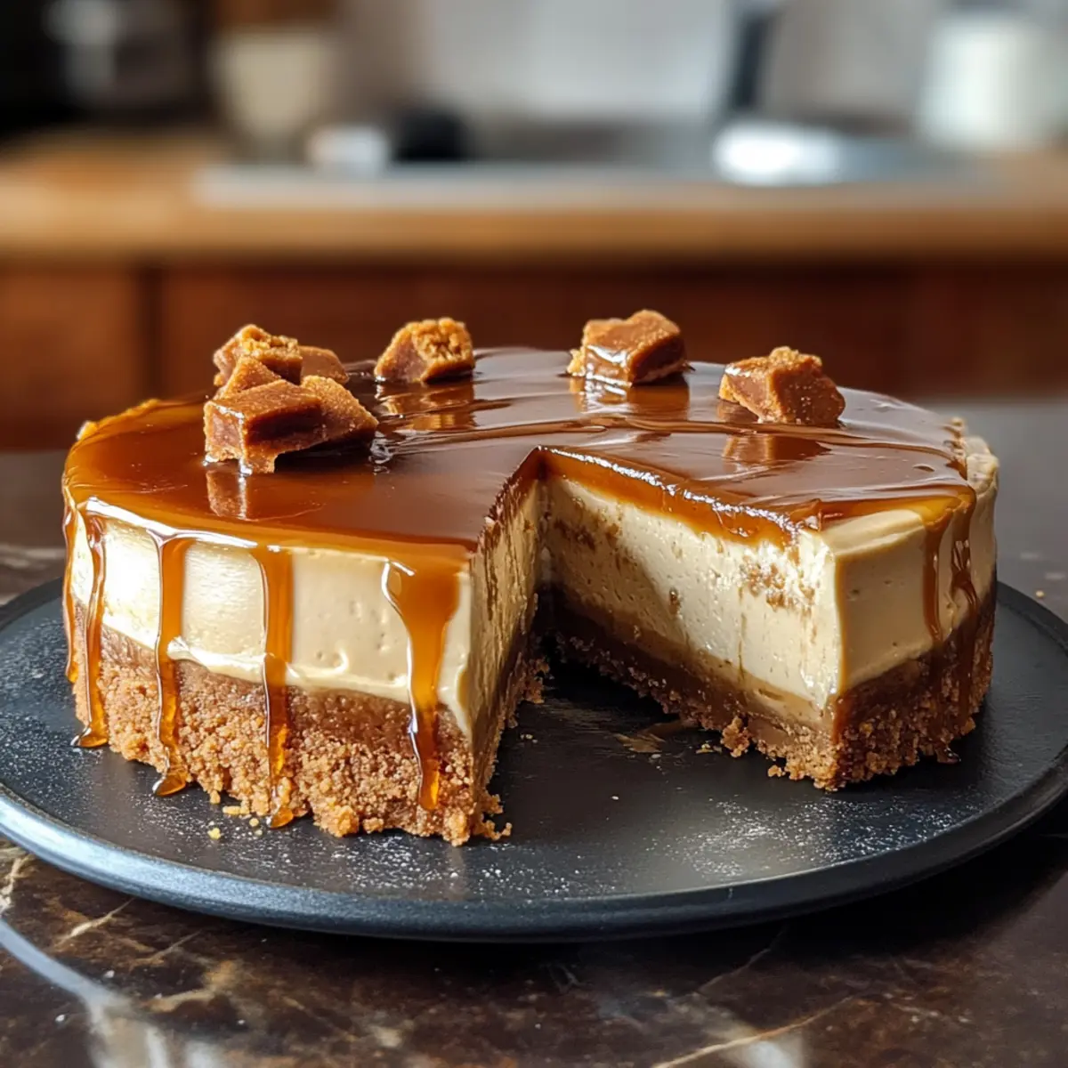 Biscoff gesalzener Karamell Käsekuchen unwiderstehlich