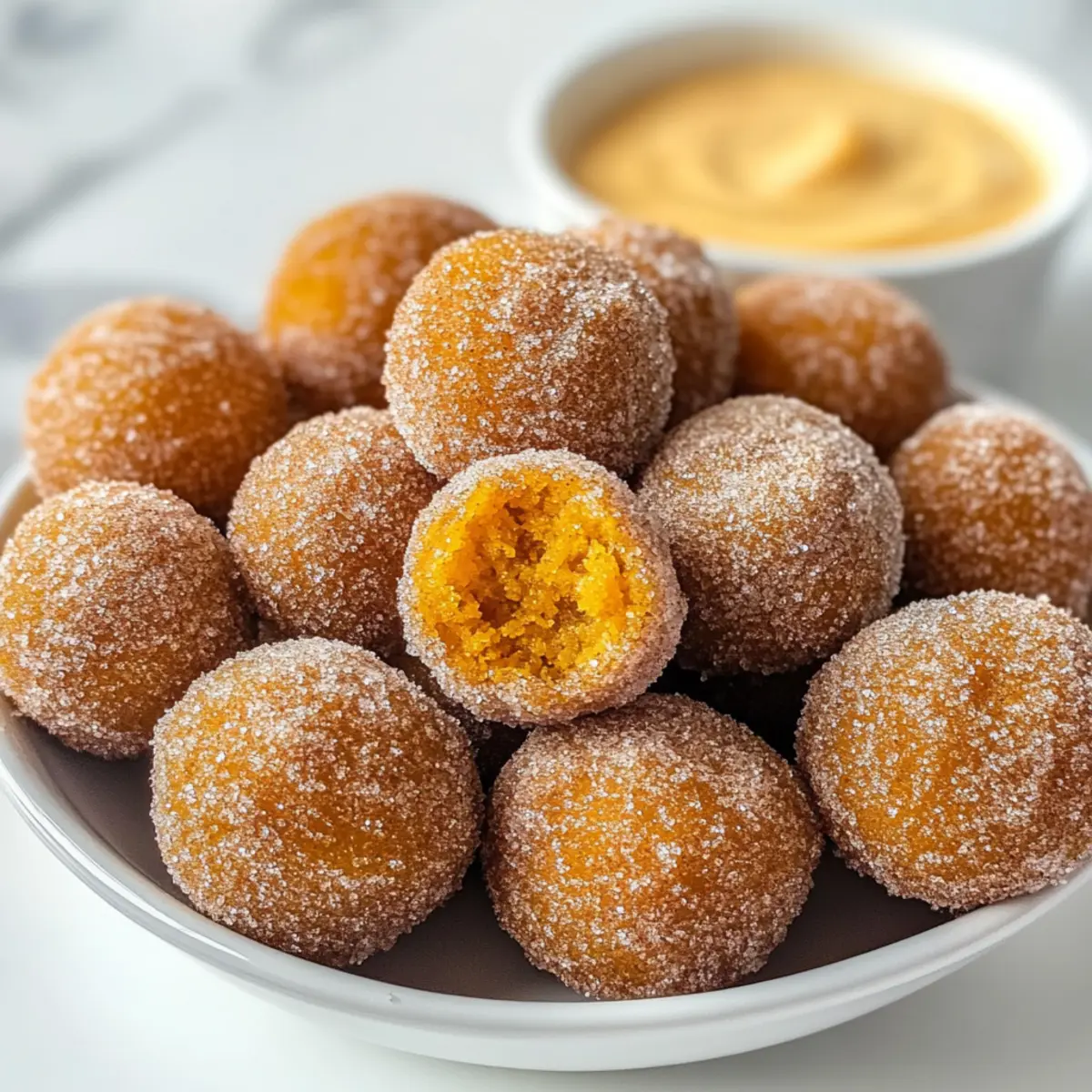 Zimt Zucker Kürbis Donut Löcher