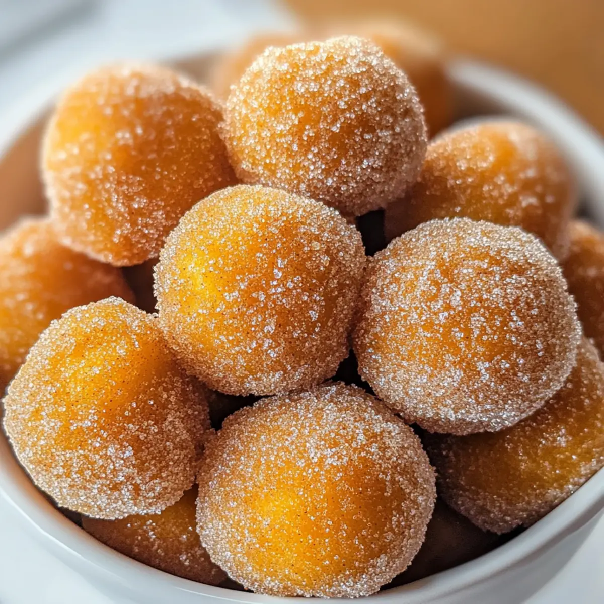 Zimt Zucker Kürbis Krapfen Löcher für den Herbst