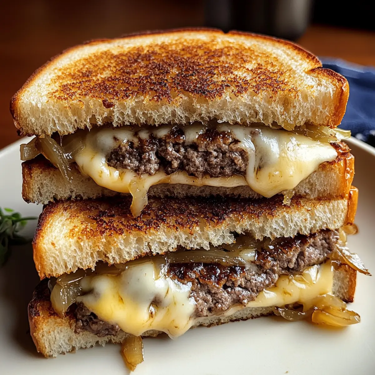 Klassischer Patty Melt für die beste Komfortküche