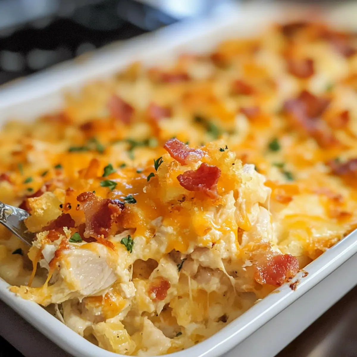 Knuspriges Hühnchen Auflauf für die ganze Familie