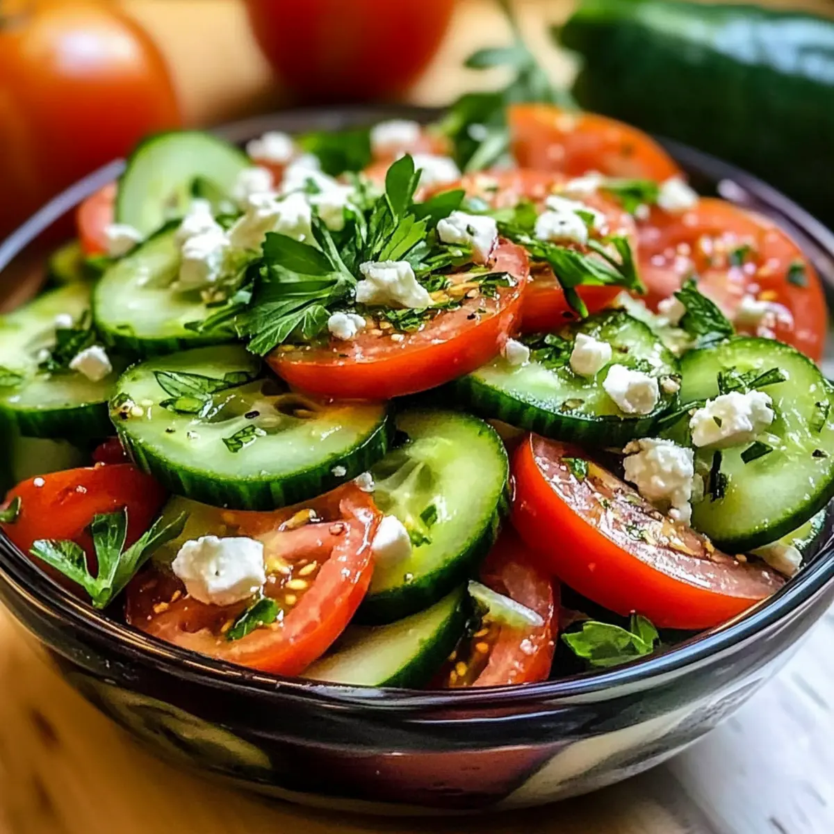 Erfrischender Gurken-Tomaten-Salat für heiße Tage