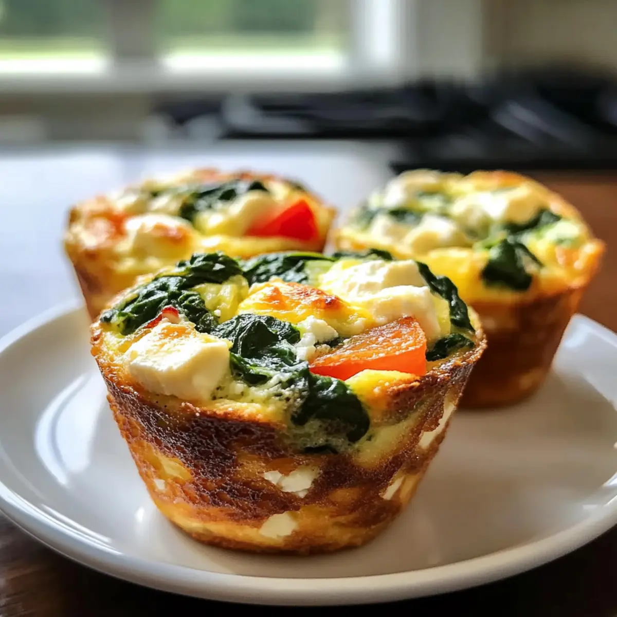 Eier-Muffins mit Spinat & Feta für jeden Morgen