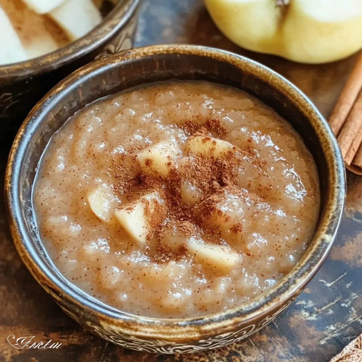 Heiße Butter-Apfelsauce mit Zimt & Muskatnuss