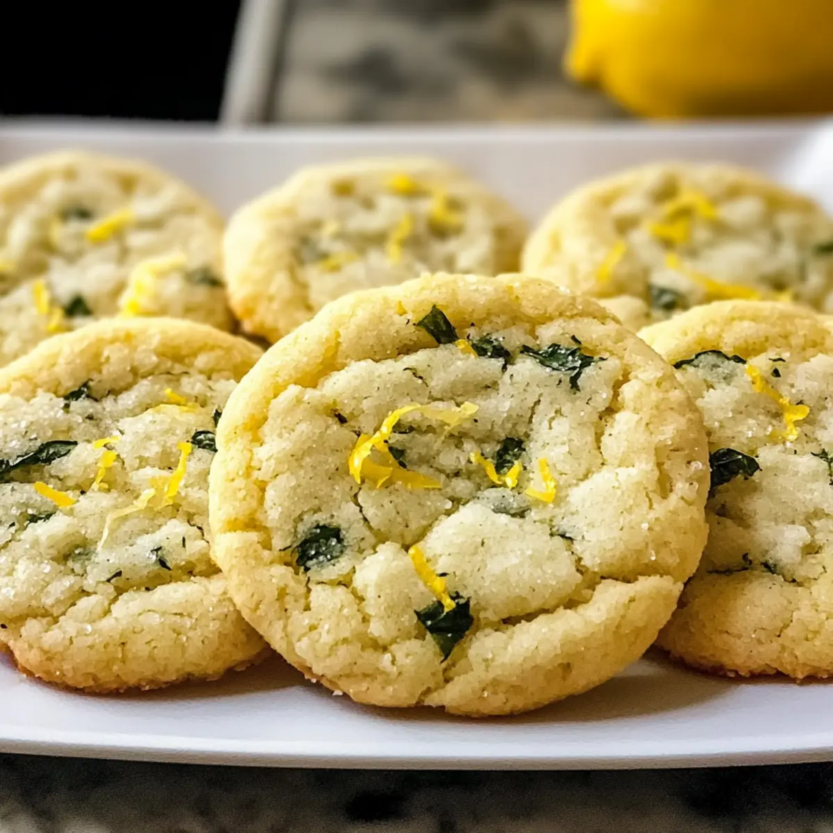 Zitronen-Basilikum-Zucker-Kekse für den Frühling