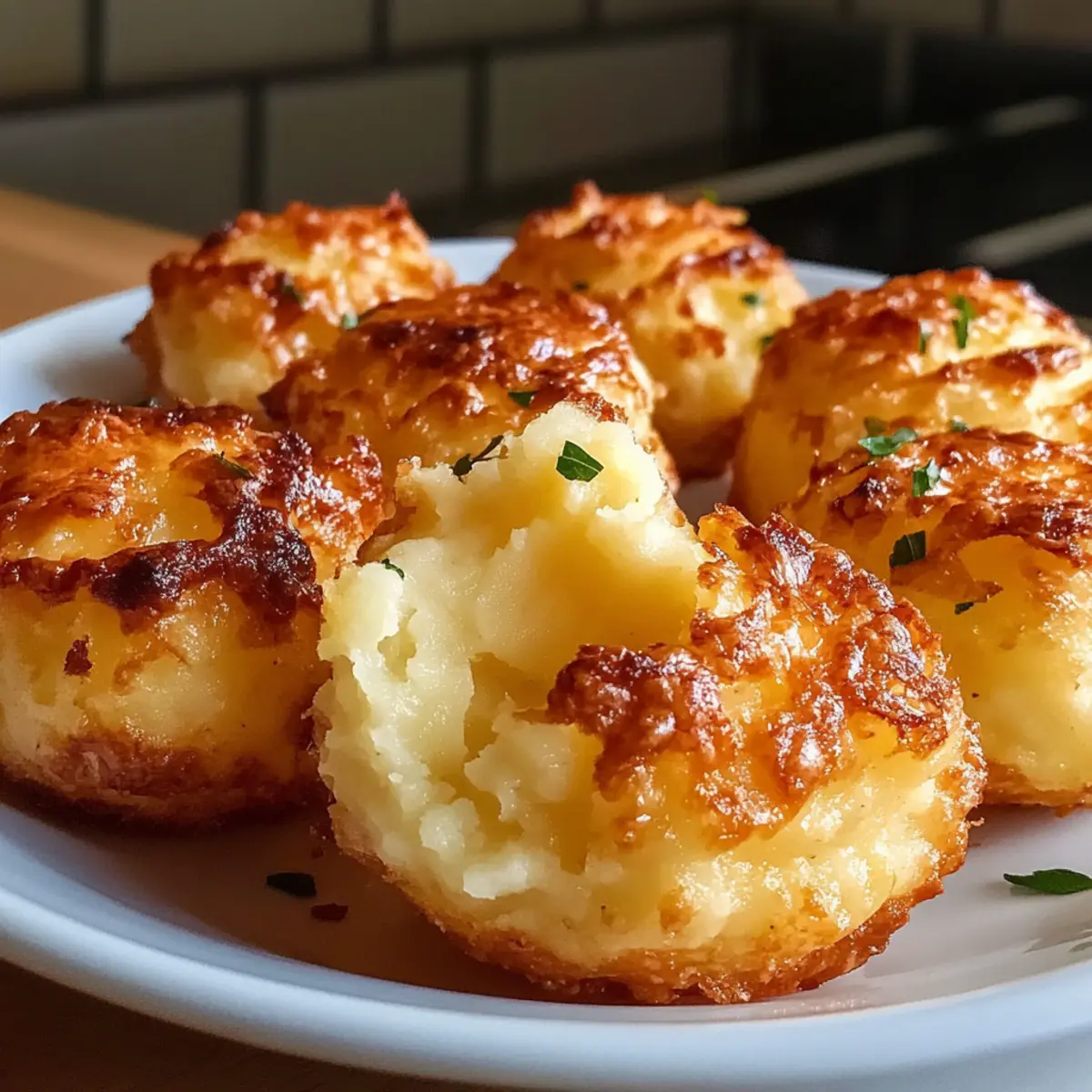 Kartoffelpüree-Käsepuffer für einen köstlichen Snack