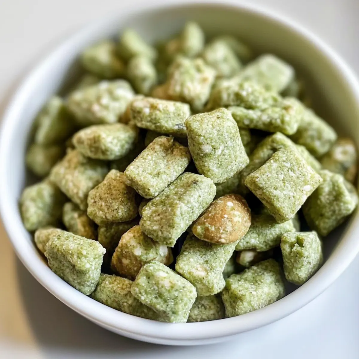 Matcha-Grüntee Muddy Buddies für gesunde Snacks
