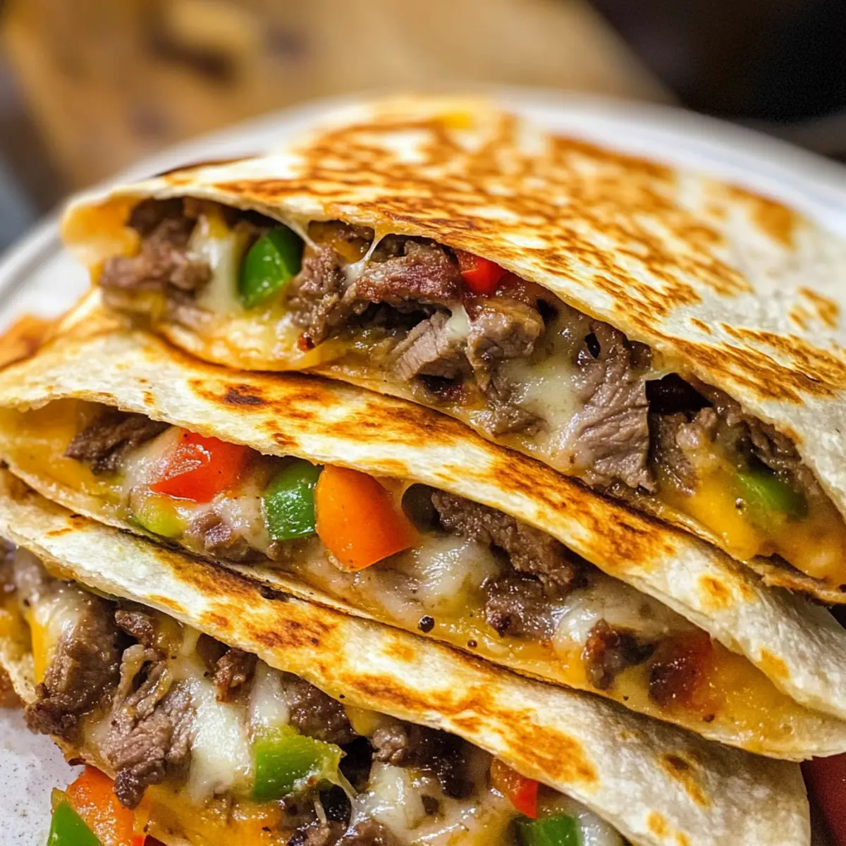 Philly Cheesesteak Quesadilla in 30 Minuten