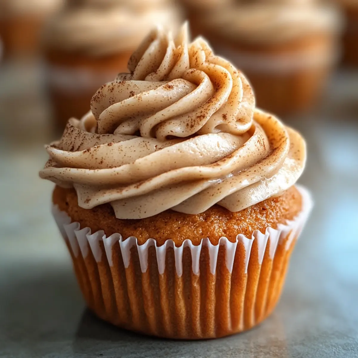 Kürbis Chai Cupcakes mit braunem Zucker Frosting