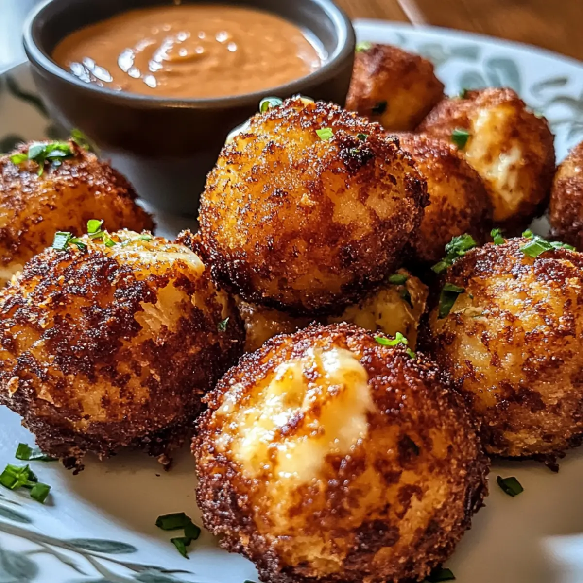 Reuben Bällchen mit scharfer Thousand Island Dip-Sauce
