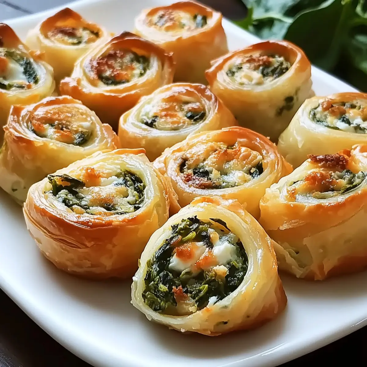 Spinat Feta Mini Rollen für jeden Anlass