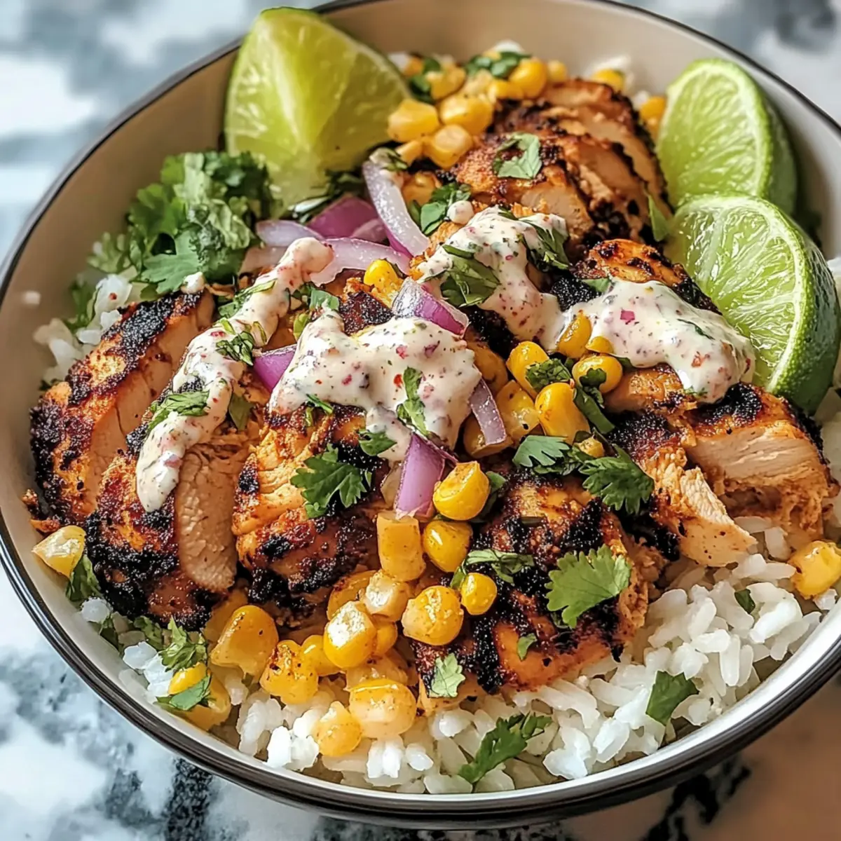 Straßenmais-Hühnchen-Schüssel für echte Feinschmecker