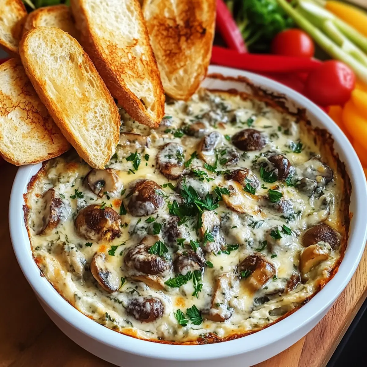 Gefüllter Pilzdip: Einfacher, cremiger Genuss