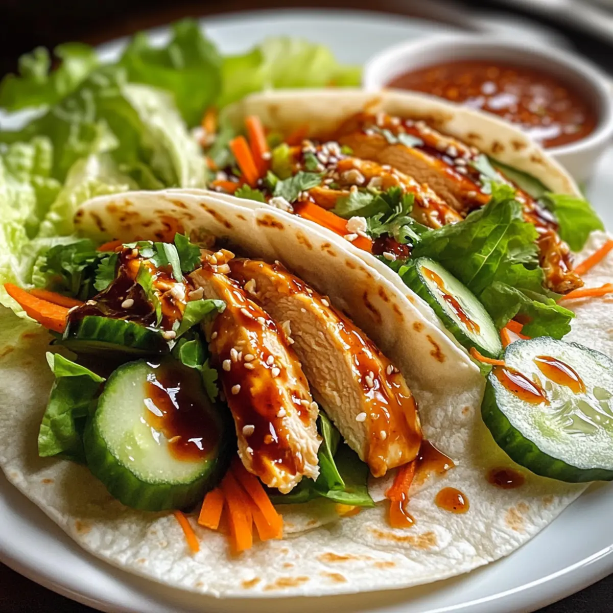 Süße Chili Hühnchen Wraps für einen frischen Genuss