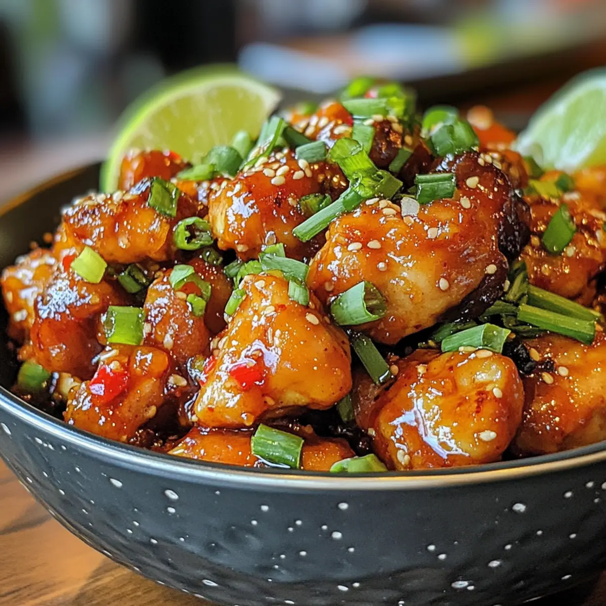 Thailändisches süßes Chili-Hühnchen im Schnellkochtopf