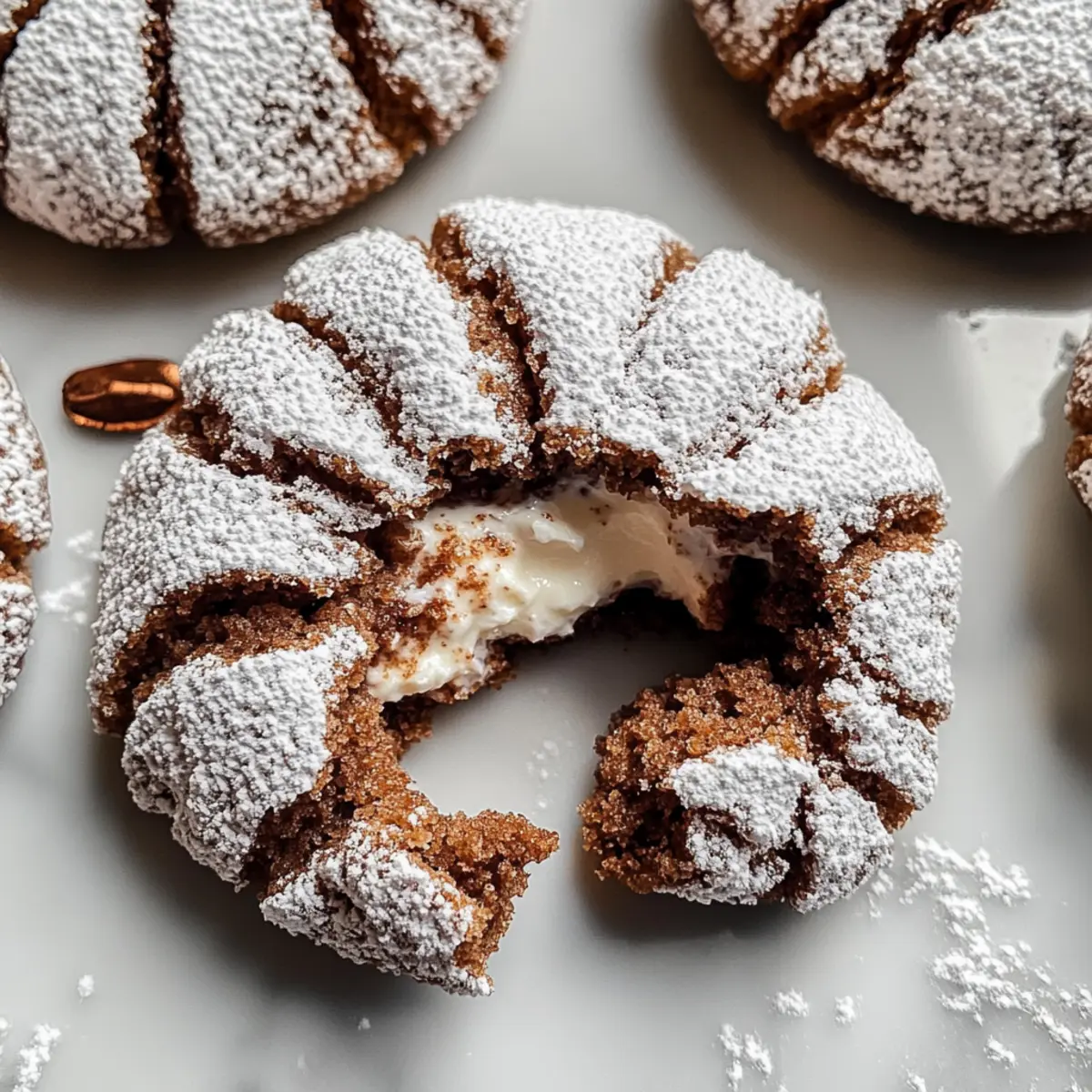 Tiramisu Krinkle Kekse mit Espresso-Creme Füllung