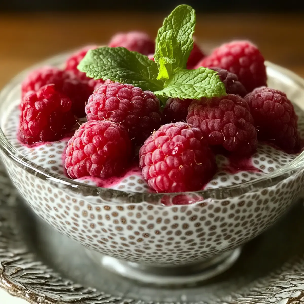 Vanille Himbeer Chia Pudding für gesunde Genießer
