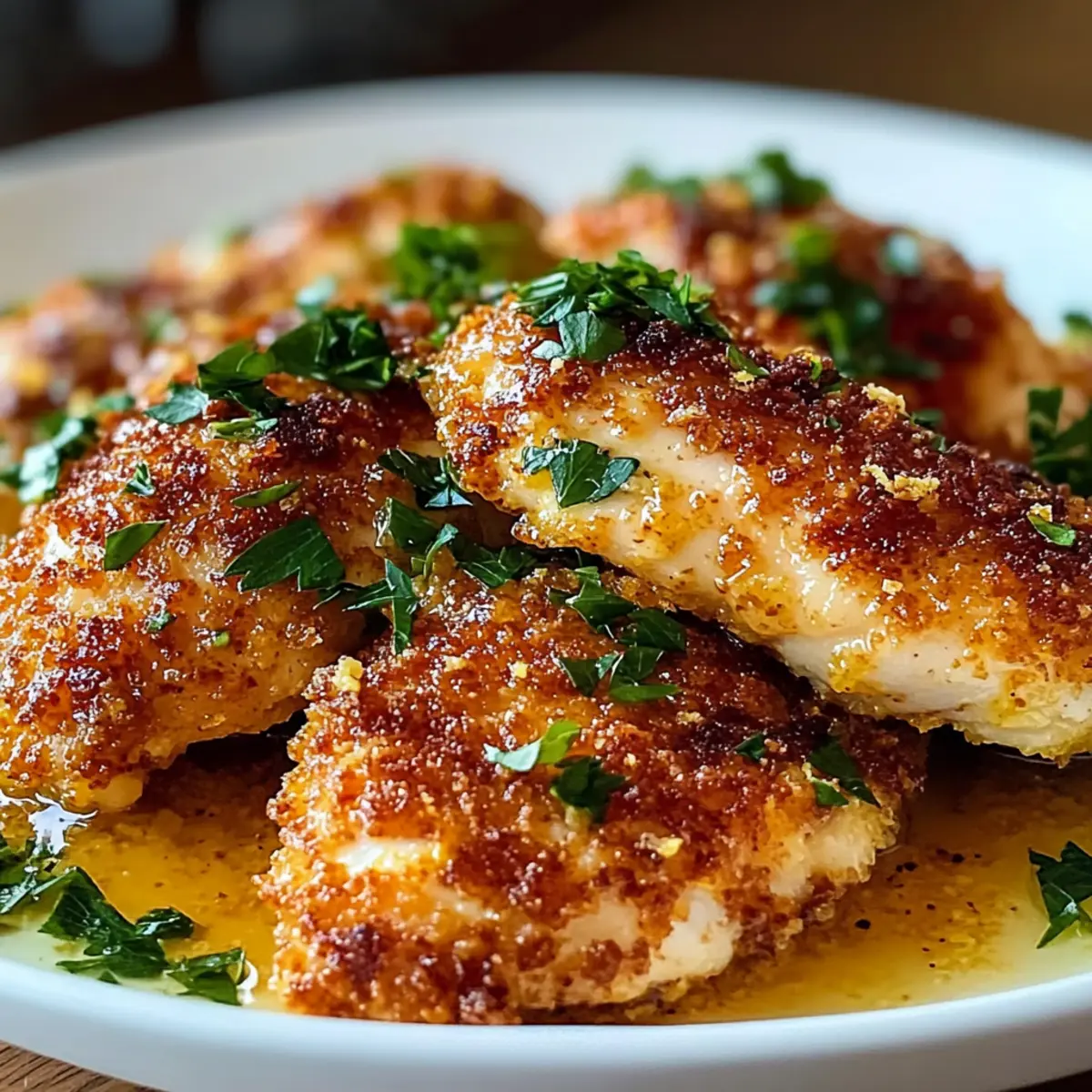 Zesty Zitrone Pecorino Knuspriges Hähnchen Rezept