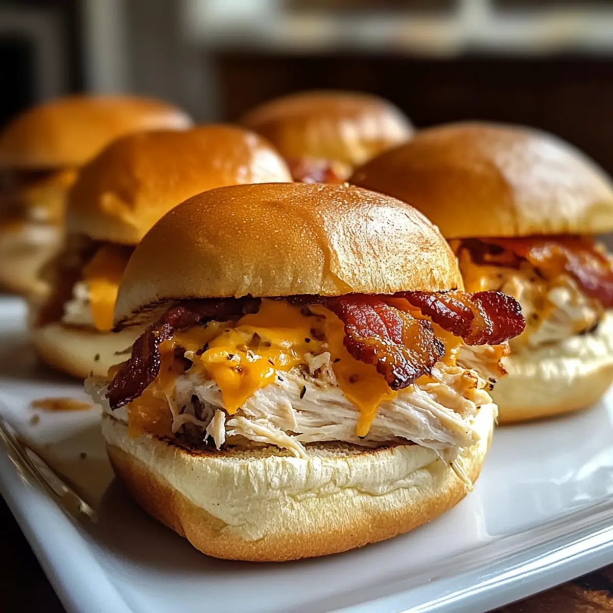 Hähnchen Speck Ranch Mini-Burger für jeden Anlass