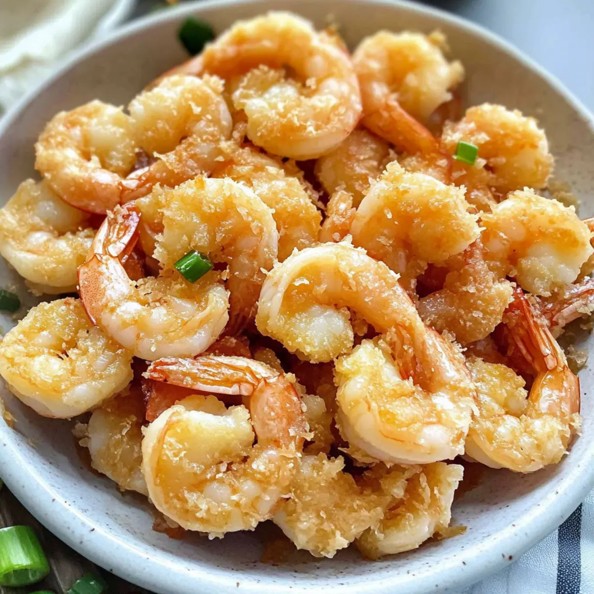 Chinesische Kokosnussgarnelen im Buffet-Stil