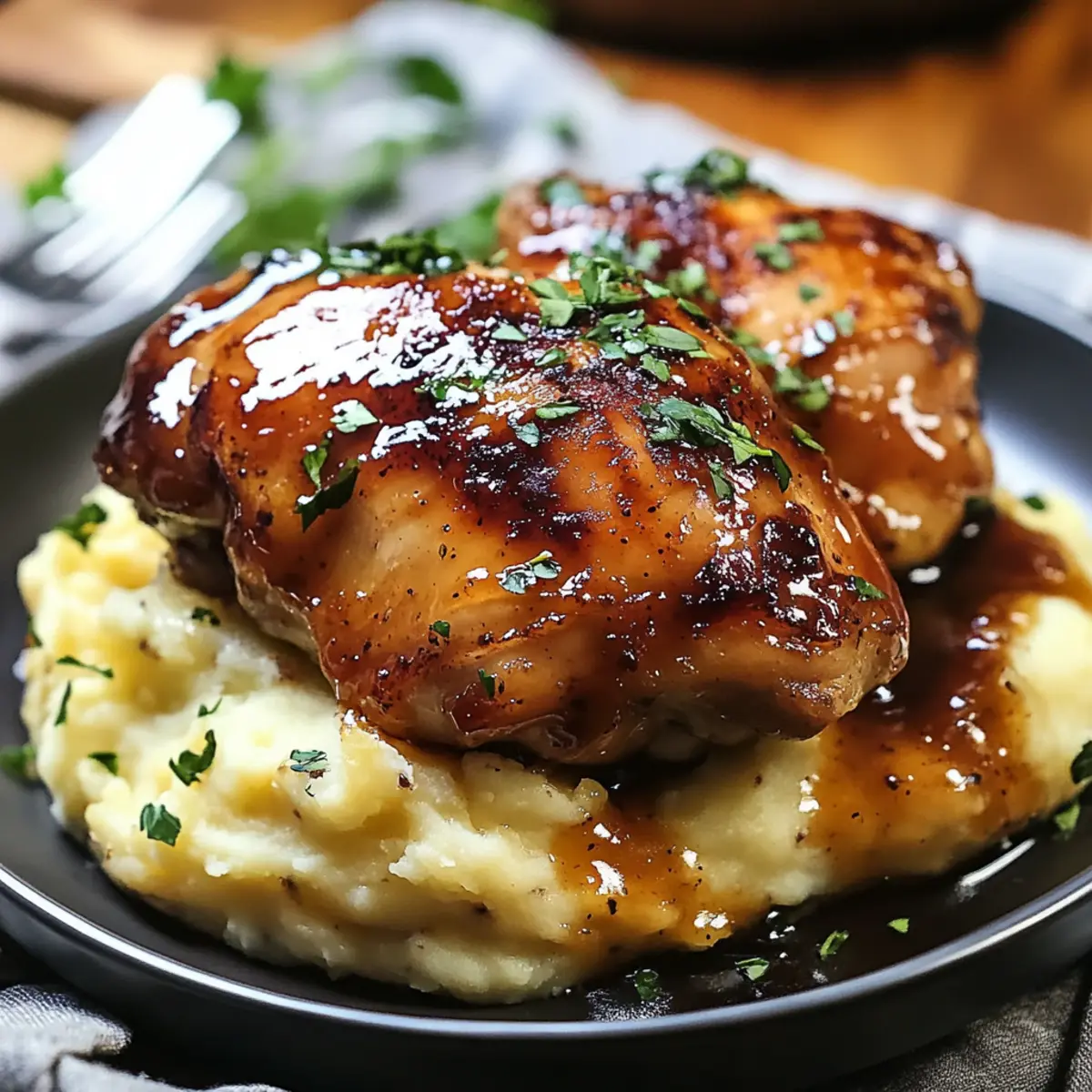 Chipotle Honig Hähnchenschenkel mit cremigen Kartoffeln