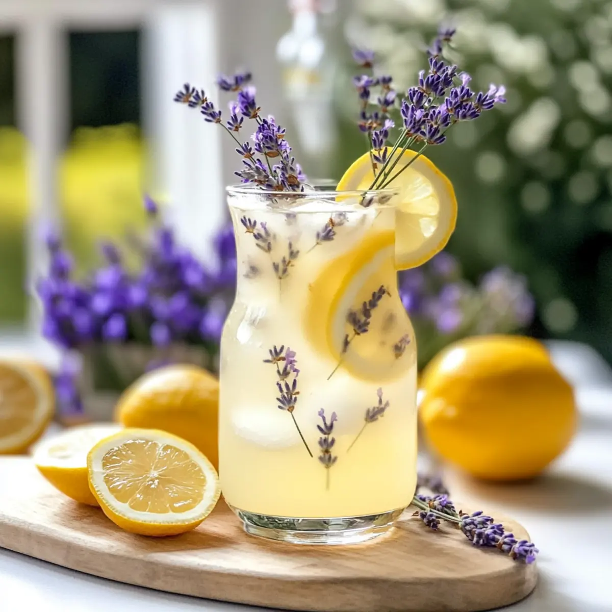 Kokosnuss Lavendel Limonade Mocktail für Erfrischung