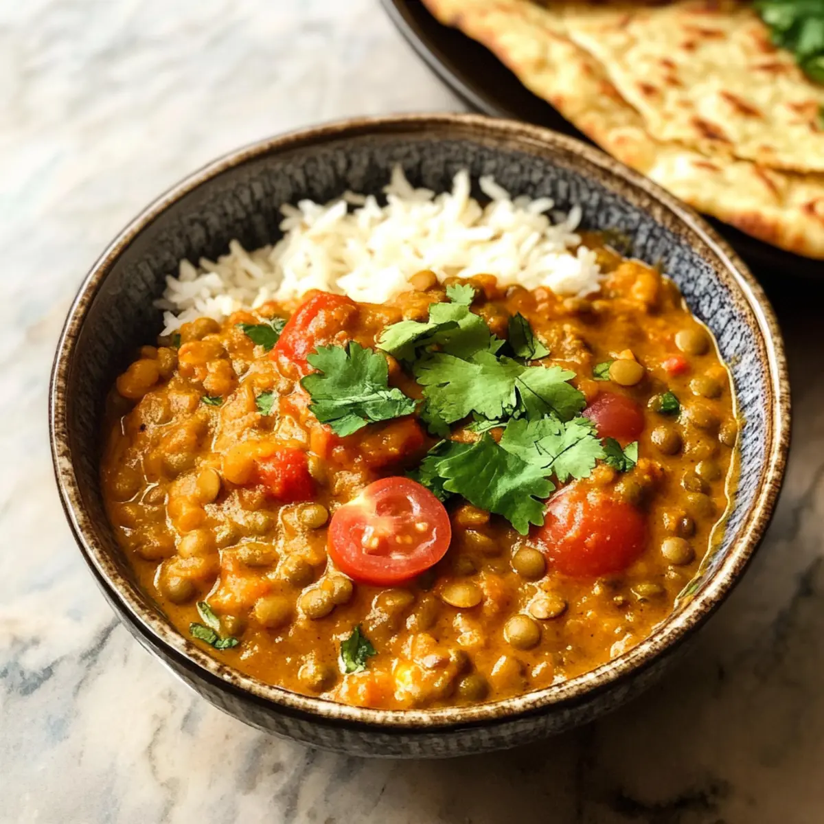 Kokosnuss-Linsen-Curry in einer halben Stunde