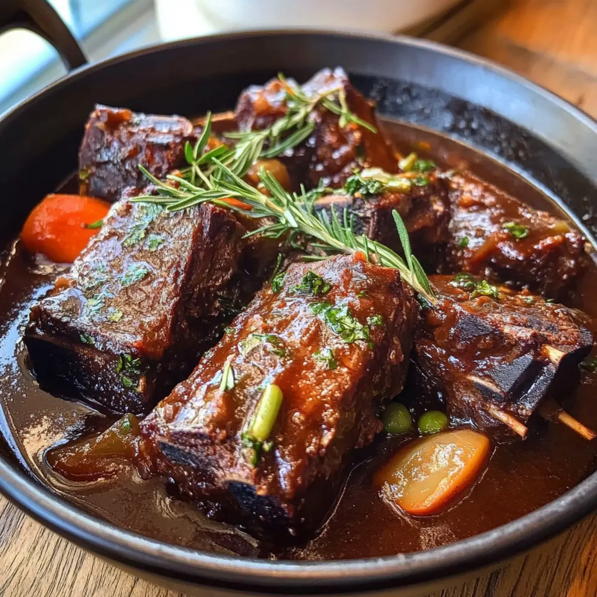 Rinderippe mit Rioja: Zart geschmort für Genuss