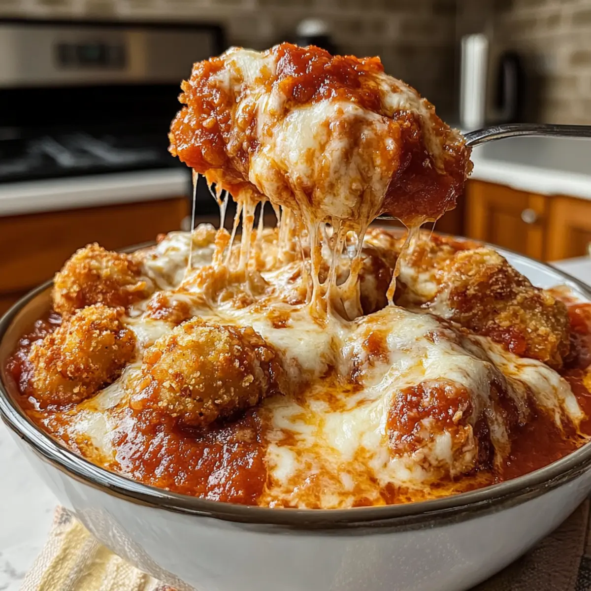 Hüttenkäse Hühnchen Parm Bowl in 15 Minuten