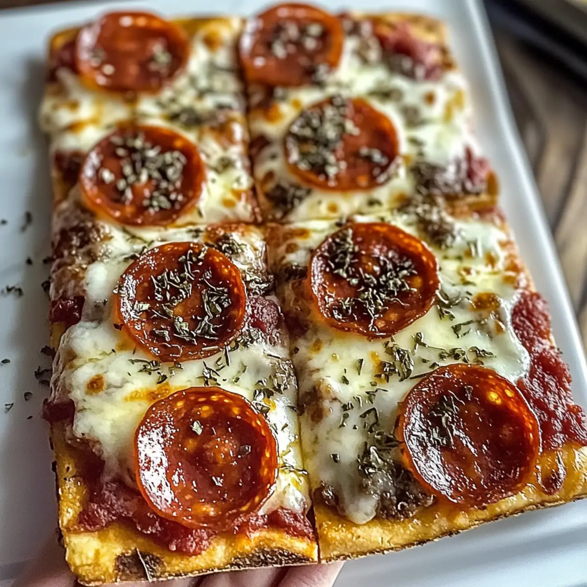 Hüttenkäse-Fladenbrot-Pizza mit extra Protein