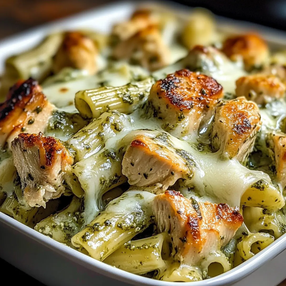 Cremige Pesto-Hühnchen-Pasta: Ein Traum aus dem Ofen