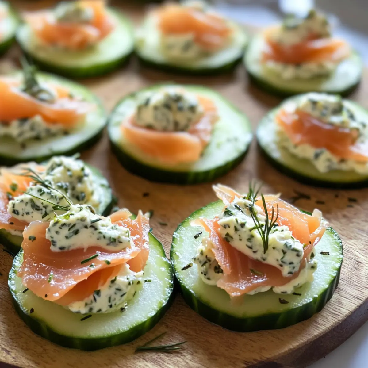 Gurken Räucherlachs für einfache Appetizer