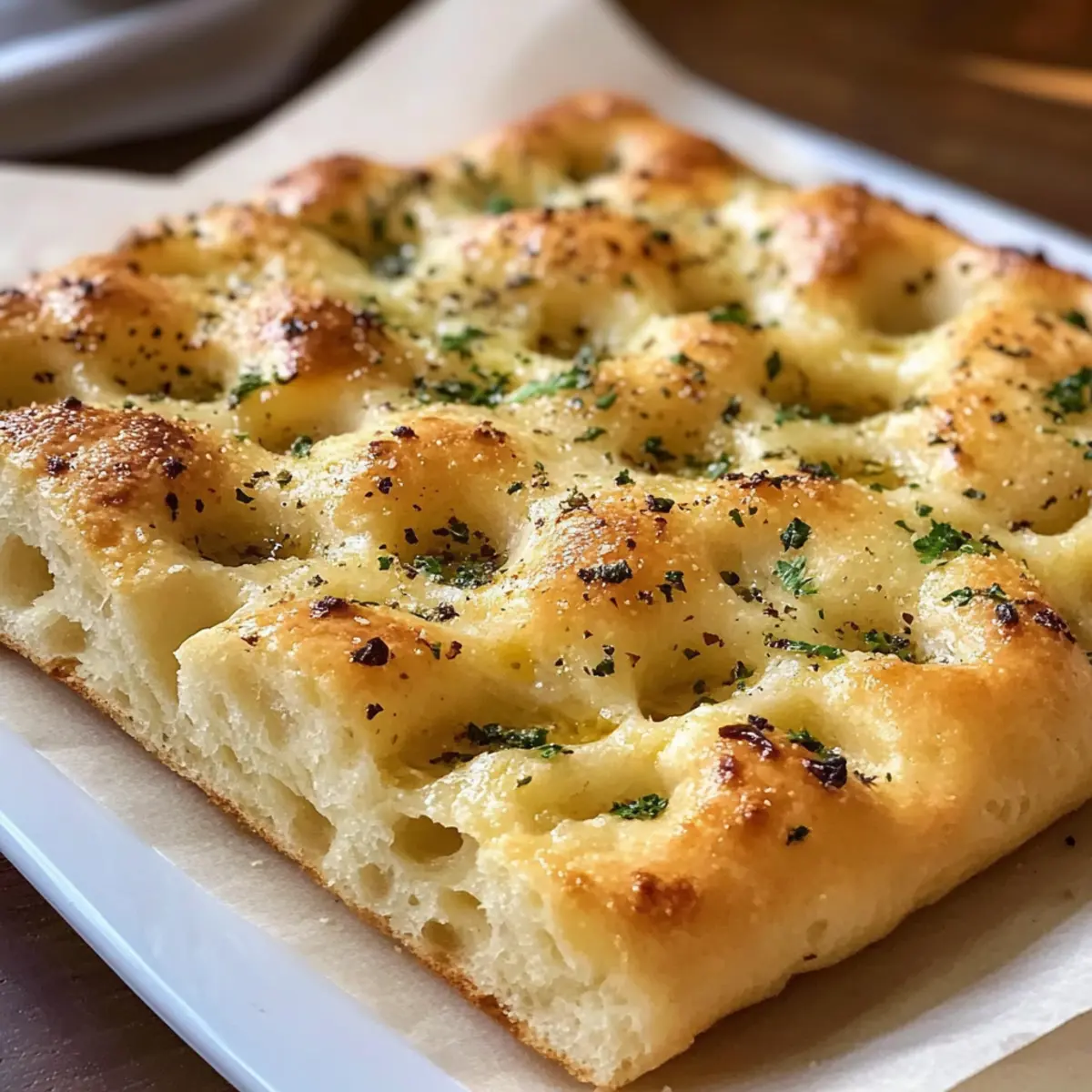 Einfache Knoblauchbutter-Focaccia für Genusshungrige