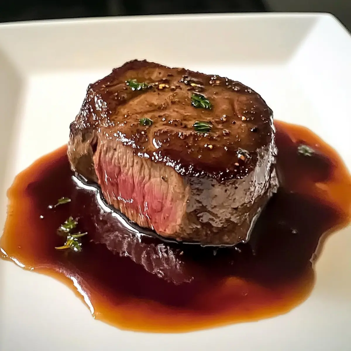 Filet Mignon mit reichhaltiger Rotweinsoße genießen